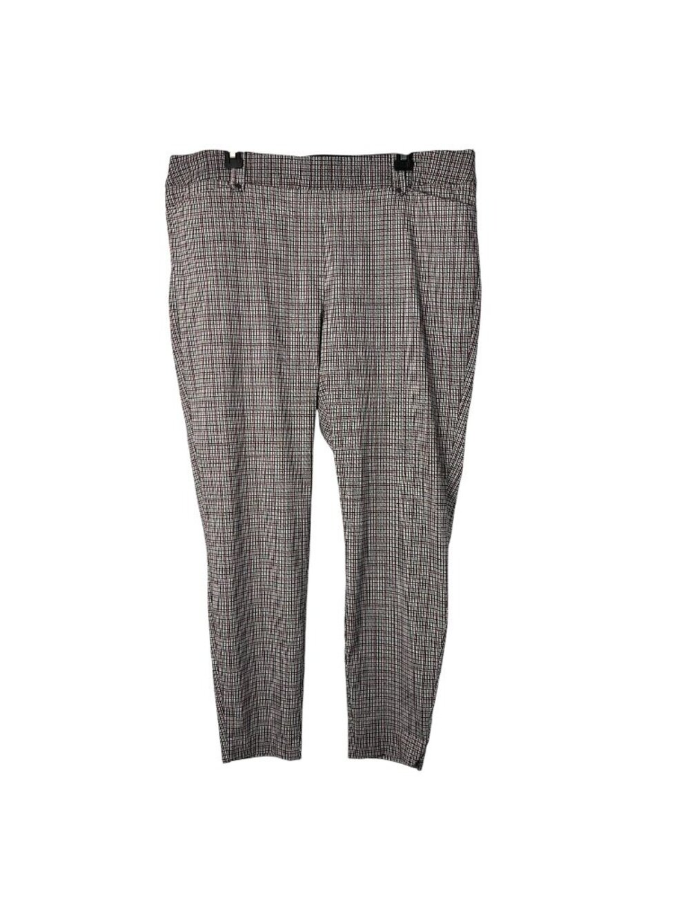 Maurices Houndstooth Pull On Ankle Pants Womens XXL Plaid Career Stretch Used